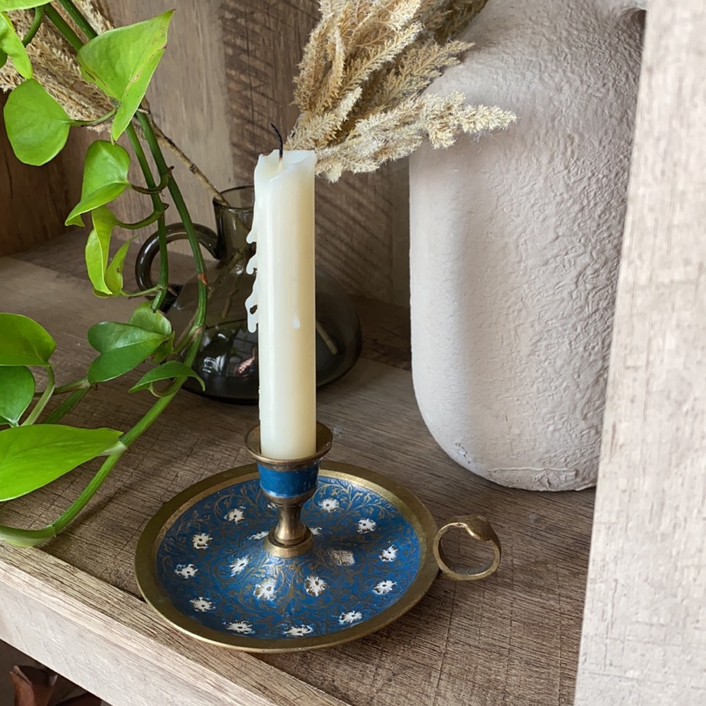Brass candlestick - Picture 7 of 7